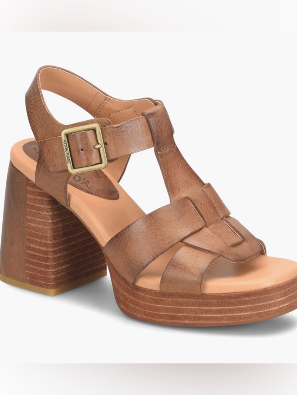 LIKE NEW Kork-Ease Macey Ankle Strap Sandal Leather Size 8 - Picture 2 of 13